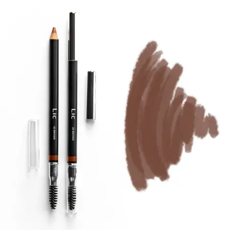 LIC Карандаш пудровый для бровей 02 / Eyebrow pencil Brown 2 гр - 3