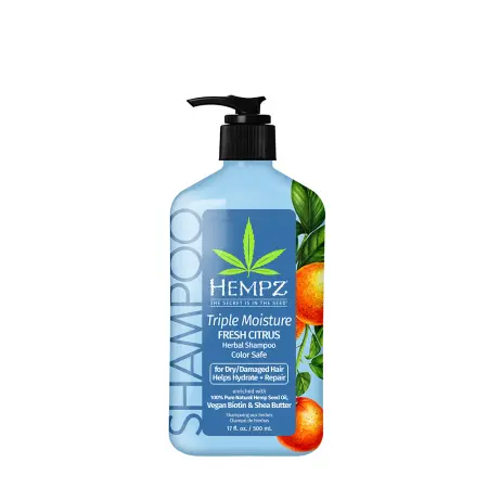 HEMPZ Шампунь тройное увлажнение / Triple Moisture Moisture-Rich Daily Herbal Replenishing Shampoo 500 мл - 1