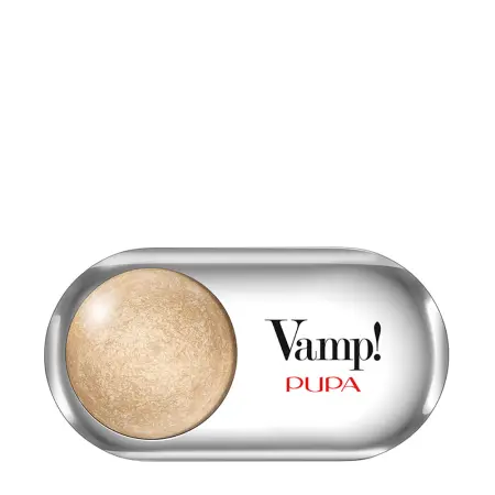 PUPA Тени запеченные сияющие, 201 золотое шампанское / VAMP! WET&DRY 1 гр - 1