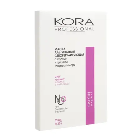 KORA Маска альгинатная себорегулирующая / Kora Professional 2*30 гр - 2