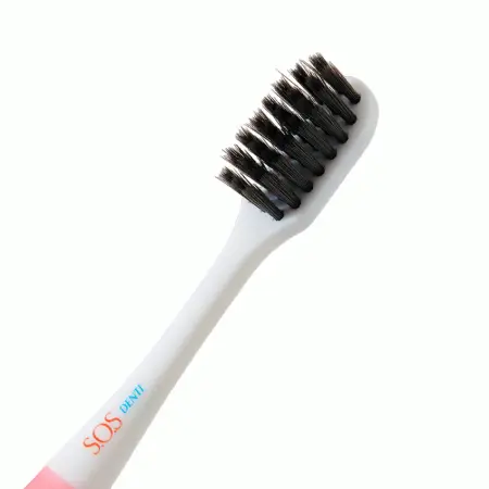 PASTA DEL CAPITANO Щетка зубная с древесным углем, мягкая / S.O.S. DENTI Charcoal Soft 1 шт - 3