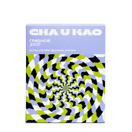 CHA U KAO Набор Грибной дуэт (маска для лица 50 мл + молочко для тела 200 мл) - 1