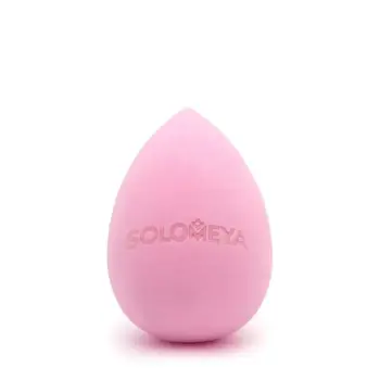 SOLOMEYA Спонж для макияжа меняющий цвет Капля, коричнево-розовый / Color Changing Drop blending sponge Taupe-Rose 1 шт, фото 4