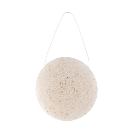 SOLOMEYA Спонж очищающий для умывания, конняку с грецким орехом / Konjac Sponge with Walnut 1 шт - 2