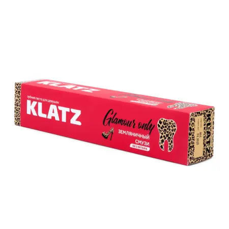 KLATZ Паста зубная для девушек без фтора Земляничный смузи / GLAMOUR ONLY 75 мл - 3