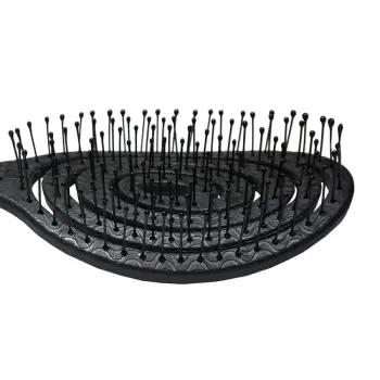 SOLOMEYA Био-расческа подвижная для волос, черная / Detangling Bio Hair Brush Black, фото 4