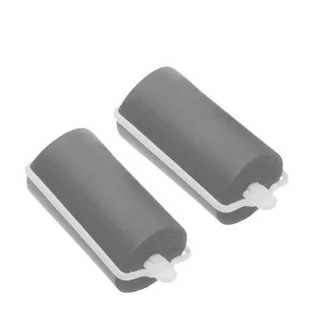 DEWAL BEAUTY Бигуди резиновые серые, d 28x70 мм 10 шт - 1