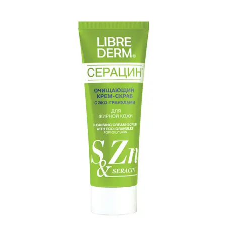 LIBREDERM Крем-скраб очищающий с эко-гранулами / SERACIN 75 мл - 1