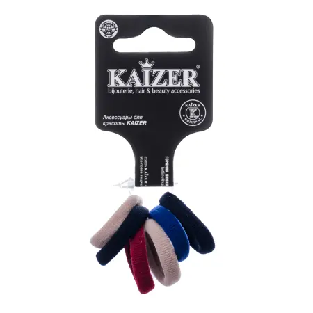 KAIZER Резинка тканевая Колечки, цвет ассорти, 30*7 мм, 6 шт - 2