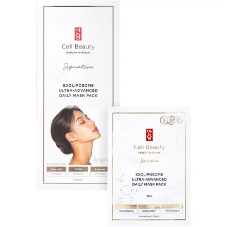 CELL BEAUTY Маска ежедневная с экзолипосомами для лица / Signature Exoliposome Ultra-Advanced Daily Mask Pack, 10 шт*30 мл - 3