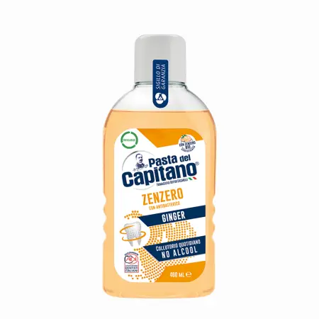 PASTA DEL CAPITANO Ополаскиватель для полости рта абсолютная защита Имбирь / Total Protection Ginger 400 мл - 1