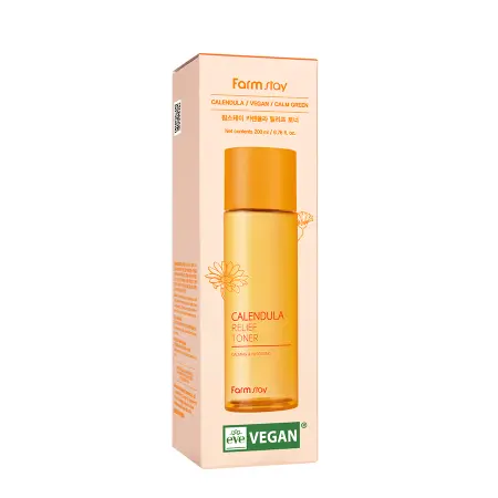 FARMSTAY Тонер балансирующий для лица с календулой / Calendula Relief Toner 200 мл - 2