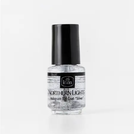 INM Сушка-закрепитель лака голографическая, серебро / Northern Lights Silver 3,5 мл - 2