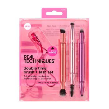 Набор двусторонних кистей для макияжа / Real Techniques Double Time Retractable Brush Set