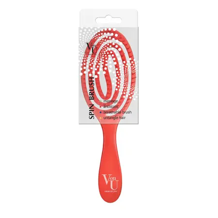 VON-U Расческа для волос, красная / Spin Brush Red - 4