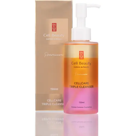 CELL BEAUTY Средство двухфазное очищающее для лица / Premium Cellcare Triple Cleanser 150 мл - 2