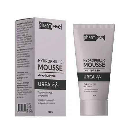 PHARMLEVEL Мусс гидрофильный для умывания / UREA 150 мл - 2