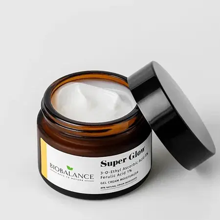BIOBALANCE Гель-крем для лица с аскорбиновой кислотой 5% + феруловой кислотой 1% / SUPER GLOW GEL CREAM 50 мл - 3