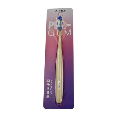 IWOU PROFESSIONAL Зубная щетка со спиралевидной щетиной бежевая/FARRES PRO GUM - 1