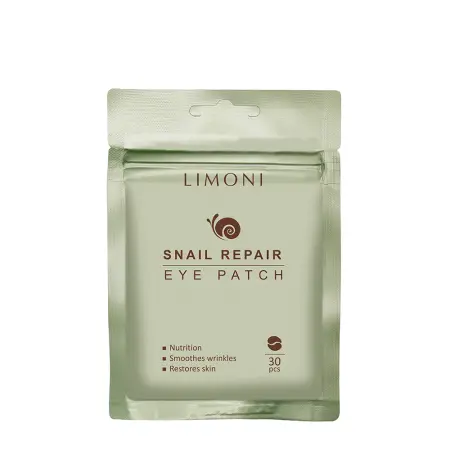 LIMONI Патчи для век восстанавливающие с экстрактом секреции улитки / Snail Repair Eye Patch 30 шт - 1