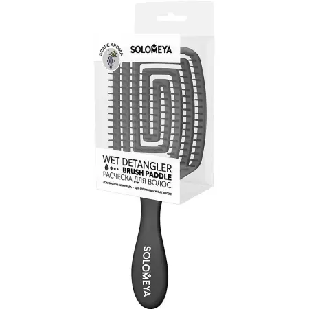 SOLOMEYA Расческа для сухих и влажных волос c ароматом винограда MZ006 / Solomeya Wet Detangler Brush Paddle Grape - 2