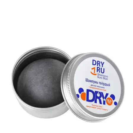 DRY RU Шампунь твердый с натуральными маслами для мужчин / Dry Ru Shampoo Sure Man 55 гр - 3