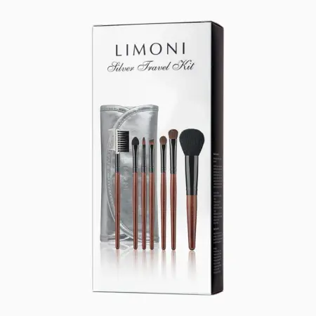 LIMONI Набор кистей (7 кистей + чехол) / SILVER TRAVEL KIT - 1