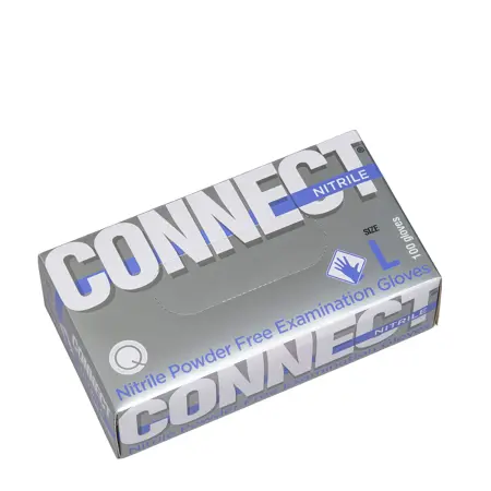 ЧИСТОВЬЕ Перчатки медицинские, голубые, нитрил, размер L / Connect Blue Nitrile 100 шт - 2