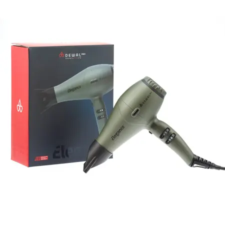 DEWAL PROFESSIONAL Фен Elegance оливковый, ионизация, 2 насадки, 2300 Вт - 8