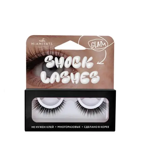 MIAMITATS Ресницы накладные многоразовые / SHOCK LASHES GLAM 1 шт - 1