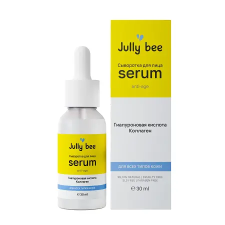JULLY BEE Сыворотка для лица с коллагеном и гиалуроновой кислотой / COLLAGEN + HYALURONIC ACID anti-age 30 мл - 2
