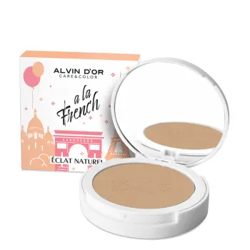ALVIN D OR Пудра компактная фиксирующая, тон 03 / Eclat Naturel A LA FRENCH Natural beige 10 гр, фото 3