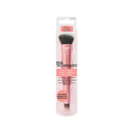 REAL TECHNIQUES Кисть двусторонняя для пудры / Real Techniques Dual Ended Set & Bake Brush - 3