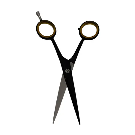 IWOU PROFESSIONAL Ножницы парикмахерские прямые 6,0 черные с золотыми ручками - 3
