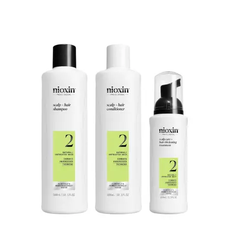 NIOXIN Набор для волос Система 2 (шампунь очищающий 150 мл, кондиционер увлажняющий 150 мл, маска питательная 40 мл) - 2