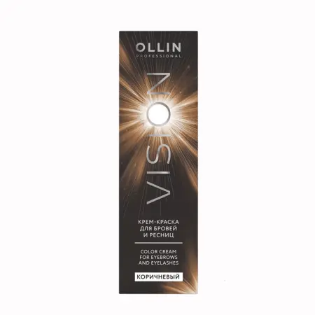 OLLIN PROFESSIONAL Крем-краска для бровей и ресниц, коричневый / OLLIN VISION brown 20 мл - 1