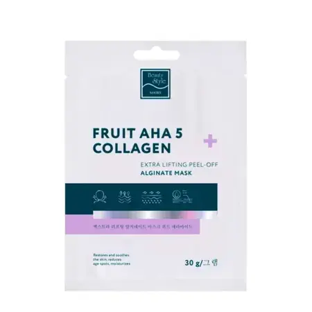 BEAUTY STYLE Маска-лифтинг альгинатная / Fruit AHA 5 + Collagen Beauty Stylе 30 гр*10 шт - 4