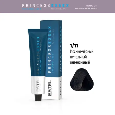 ESTEL PROFESSIONAL 1/11 краска для волос, иссиня-черный пепельный интенсивный / ESSEX Princess 60 мл - 4