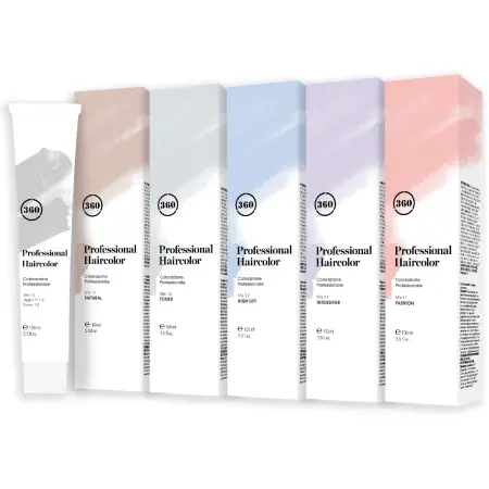 360 HAIR PROFESSIONAL 6.2 краситель перманентный для волос, темно-фиолетовый блондин / Permanent Haircolor 100 мл - 3