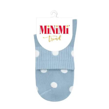 MINIMI Носки женские с высокой резинкой в горошек Blu Сhiaro 35-38 / MINI TREND 4209 - 1