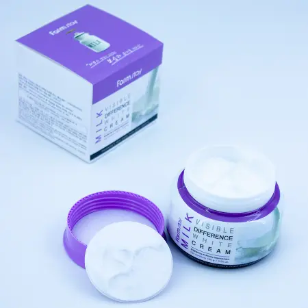 FARMSTAY Крем осветляющий для лица на основе молока / VISIBLE DIFFERENCE CREAM MILK 100 мл - 3