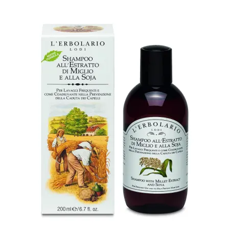 LERBOLARIO Шампунь для волос c экстрактом пшеницы и сои / Shampoo with Millet Extract and Soya 200 мл - 2