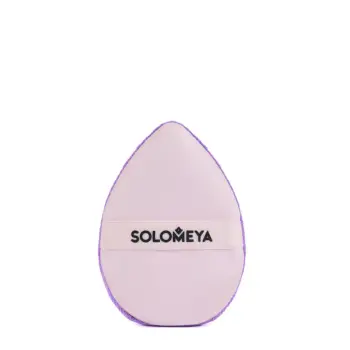 SOLOMEYA Пуховка двуxсторонняя для пудры и тональных основ, фиолетовая / Solomeya Double-sided Powder Pocket Puff, Purple, 1 шт, фото 2