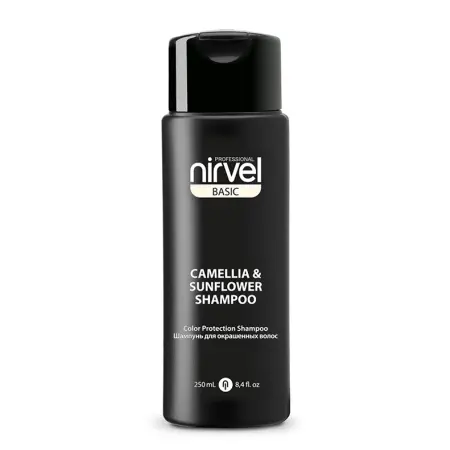 NIRVEL PROFESSIONAL Шампунь-восстановление с экстрактом камелии и подсолнечника для окрашенных волос / SHAMPOO COLOR PROTECTION CAMELLIA & SUNFLOWER 250 мл - 1