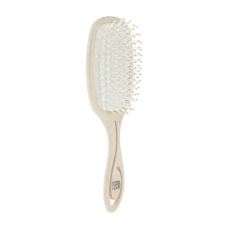 DEWAL BEAUTY Щетка массажная Eco-Friendly прямоугольная, нейлоновый штифт, бежевая - 1
