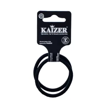KAIZER Резинка тканевая Колечки, цвет ассорти, 50*5 мм, 2 шт, фото 2