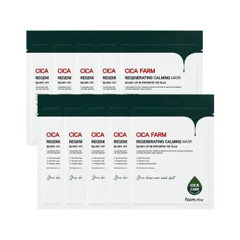 FARMSTAY Маска тканевая для лица с центеллой / Cica Farm Regenerating Calming Mask 10*25 мл, фото 3