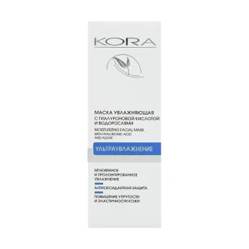 KORA Маска увлажняющая для лица с гиалуроновой кислотой и водорослями / KORA 75 мл, фото 3