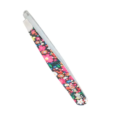 SILVER STAR Пинцет косметологический, косой, цветной / CLASSIС - 1