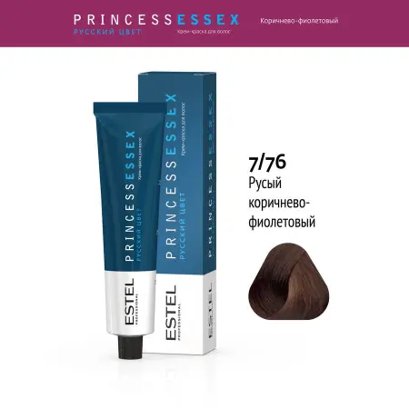 ESTEL PROFESSIONAL 7/76 краска для волос, средне-русый коричнево-фиолетовый / ESSEX Princess 60 мл - 4